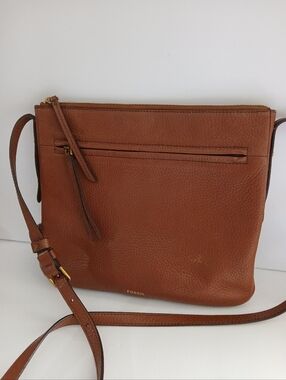 Fossil Gemma Brown Leather Crossbody Bag